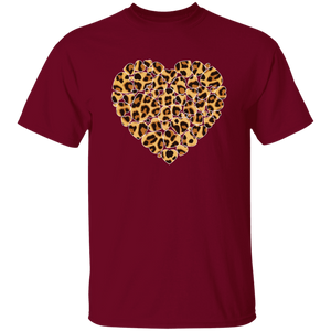 Cool Cheetah Leopard Print Heart Valentine's Day