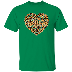 Cool Cheetah Leopard Print Heart Valentine's Day
