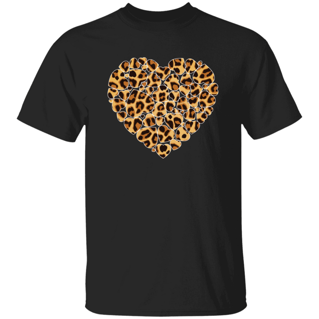Cool Cheetah Leopard Print Heart Valentine's Day